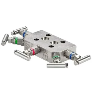 Needle Double Block and Bleed Valve Two-, Three-, or Five-Valve Group Manifold 1/2 Inch NPT 6000 PSI