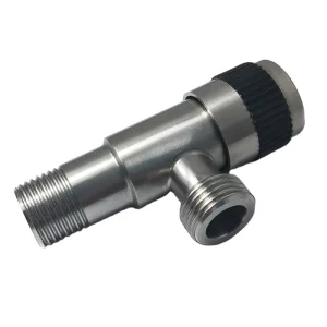 New Style Push Button Stainless Steel 304 Angle Stop Valve 1 2 X1 2×1 2 Water High Temperature