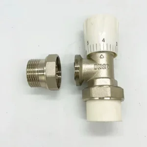 Nickel Plated Manual Angle Valve Brass Thermostatic Gas Radiator PPR Valve