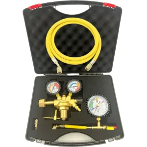 Nitrogen Pressure Reducing Valve and Gauge Set for Air Conditioner Service