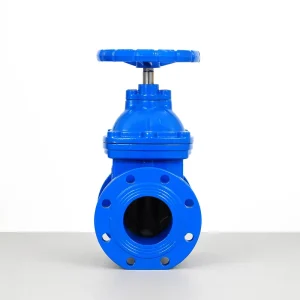 Non Rising Stem Resilient Seated Manual Gate Valve PN10 16 Epoxy Coated Ductile Iron GGG40 Soft Sealing Flange Ends Water Gate