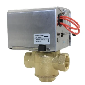 Normally Closed 220V Three-Way 1/2-Inch Motorized Control Valve for FCU