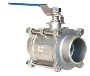 Npt Bspp Thread Three Piece Threaded Ball Valve 304 316 Stainless Steel Water Pressure Regulator for General Water Applications