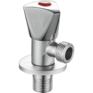 OBQ1129 Wall-Mounted Brass Chrome-Finish G1/2-Inch Supply Stop Angle Valve for Bathroom and Kitchen