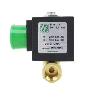 ODE Solenoid Valve Brass G 1/4” DN8 21T2BV22-F AC220V AC110V DC24V AC24V 2 Way Direct Acting Normally Closed Beverage Machine