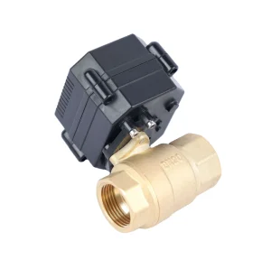 ODM OEM 220V 2 Way Brass Ball Valve DC 12/24V DN20 4-20mA 3/4” Mini Electric Motorized Valve with Manual Override