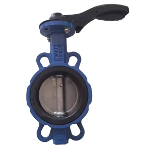 OEM 304 Sheet Metal Plastic Steel Handle Body Manual Wafer Type Butterfly Valve