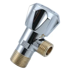 OEM Copper Ball Core Chrome Plated 1/2Inch Angle Valve Shutoff Bathroom Stainless Steel Male Thread Water Stop Heater Toilet