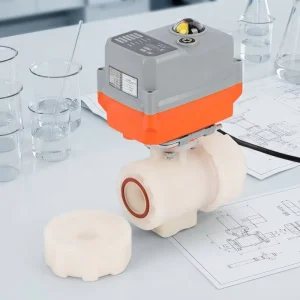 OEM Customizable 2 Way Plastic Motorized Ball Valve 12V 24V Electric Actuator Manual Override Water Chemical Flow Control