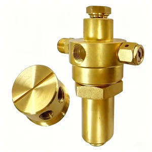 OEM Low Volume Custom CNC Machined Brass Valve Parts High Precision Turning Components for Pneumatic Industrial Equipment