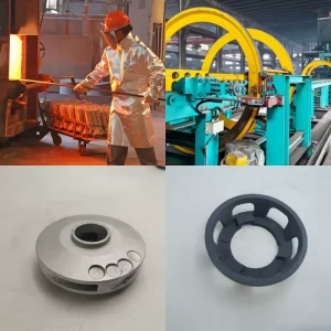 OEM Metal Casting Service for Cast Iron Stainless Steel Water Pump Valve Wheel Impeller Gearbox Parts