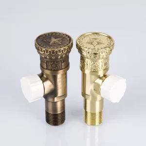 OEM ODM Brass Angle Valve Rotating Handle G Thread NPT 1 2″ Bathroom Toilet Water Control Angle Valve