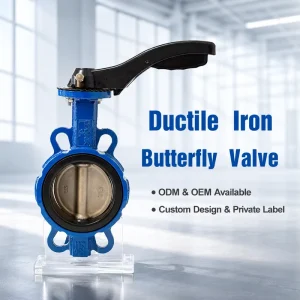 OEM ODM Customized Manufactures Thickened Ductile Iron Valve Body Seats Butterfly Valves with Handles