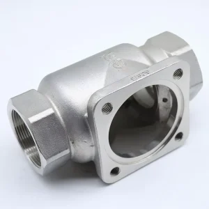 OEM ODM Stainless Steel Valve Body Threaded Check Valve Body with Mounting Base for Industrial Pipeline