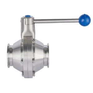 OEM Valve Factory 304 316L Stainless Steel Food Grade Sanitary Clamp Manual Butterfly Valve