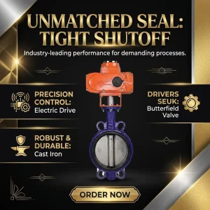 Oil & Gas Ultrapure Pn16 150lb DN50 600 Petrochemical Heat Resilient Precision Sealed Hard Seal Electric butterfly Valve
