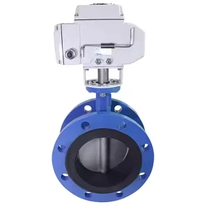 On off Electric Actuator Butterfly Valve With Double Flanges