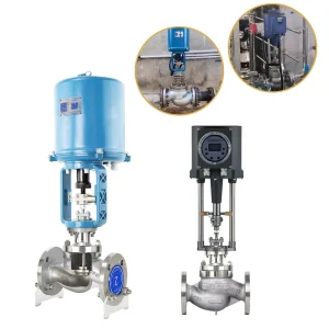 On off Type Single Seat Carbon Steel AC220V Motorized Steam Control Valve Equal Percentage Modulating Control Valve