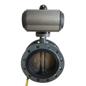 Open Closed Type Q810-C Carbon Steel Series Pneumatic Centerline Butterfly Valve