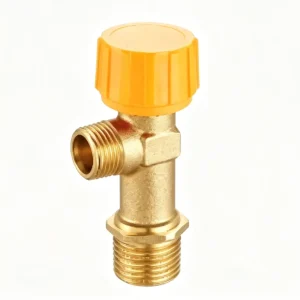 Orange Handle Brass Angle Valve Durable 1 2″ BSP Water Shut Off Valve for Plumbing