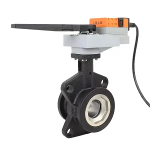 Original SR24A-SR-5 R664AO R679AO 2-10V Modulating Motorized Ball Valves 24V Actuator Wafer Type Flanged DN65 DN80 HVAC