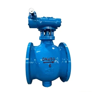 PBQ340F Side mounted Eccentric Turbine Valve for Municipal Sewage Worm Drive Wear Resistant Ball Valve for Turbid Water Media
