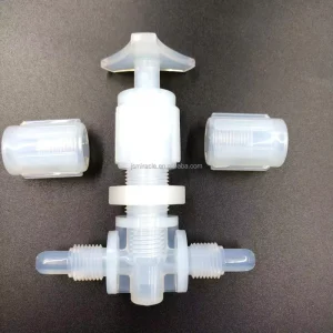 PFA High-Purity Corrosion-Resistant Flow Control Needle Valve for Semiconductor Laboratory Fluid Control