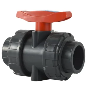 PN10 PN16 1/2 Inch 3inch Chemical Industrial PVC UPVC Double Union Metering Ball Valve Plastic