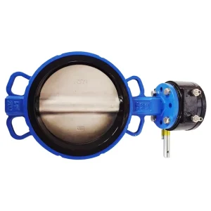 PN16 10″ 150BL Ductile Iron Wafer Butterfly Valve Manual Water Worm Gear Drive Silicone Seat Clamp Butterfly Valves