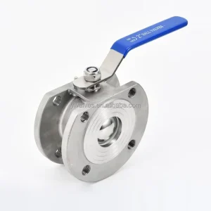PN16 304 SS ANSI 150LB Flanged PTFE Seal Cavity Locking Handle Italy Thin Wafer Ball Valve