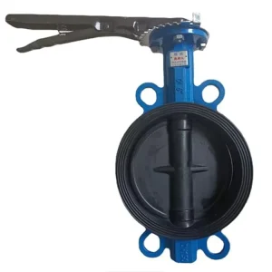 PN16 DN80 Manual PFA Butterfly Valve Corrosion Resistant WCB Body Full PTFE Lining Wafer Type Water Chemical Applications