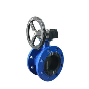 PN16 Manual Ductile Iron Worm Gear Flange Butterfly Valve for Water Gas Oil