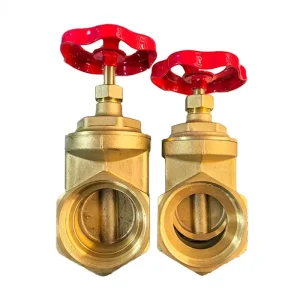 PN16 PN20 Brass Wedge Gate Valve with Red Handwheel ISO Standard 1/2-6 Port Size 3 Year Warranty for Plumbing Systems