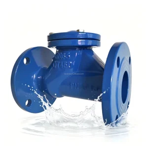 PN16 QT450 GGG50 Ductile Iron Blue Epoxy Coated Flanged Water Supply Pipeline Irrigation Ball Type Spherical Check Valve