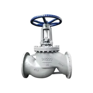 PN16 WCB Carbon Steel Flanged Large Bore Globe Valve Manual Power Sizes DN500 DN600 Customizable OEM Water Media Normal