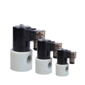 PP Anti corrosive 24V 220V Solenoid Valves for Dosing System Acid Chemical Plastic Thread Polypropylene