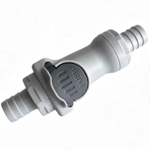 PP Plastic Quick Disconnect Nozzle Inline Hose Barb Valved Fitting 12.7mm 1/2 for Printing Ink Handling