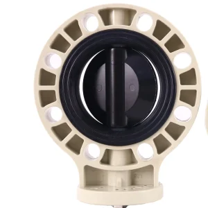 PPH Butterfly Valve Manual Lever Operated Plastic Wafer Butterfly Valve Industrial Chemical Water Treatment DIN EPDM Seal PN16