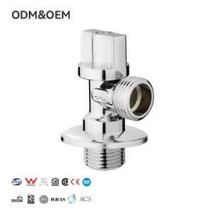 PPW Factory Customized Brass Angle Valve High Quality Water Stop Valve for Bathroom Kitchen Sink Toilet Plumbing System Chrome