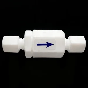 PTFE Check Valve with 6mm Direct Pipe Insertion Handles Rapid Temperature Cycles From -196°C to 260°C