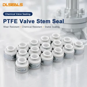 PTFE Valve Stem Seal Spring Energized Chemical Resistant High Pressure Gate Globe Valve Custom Size OEM Factory