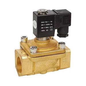 PU220 04 G1 Thread 2 Way Direct Acting Solenoid Valve Zero Pressure Start Brass Body IP65 for Industrial Fluid Control