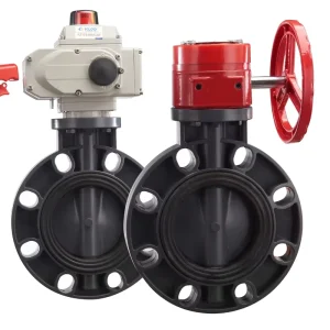 PVC Butterfly Valve with Flange Connection Capable of Managing Flow Interception and Regulation