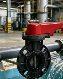 PVC Flange Butterfly Valve Manual Water Supply Control Valve Made in China