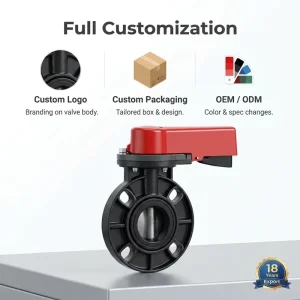 PVC Flange Butterfly Valve Manual Water Supply Control Valve Made in China