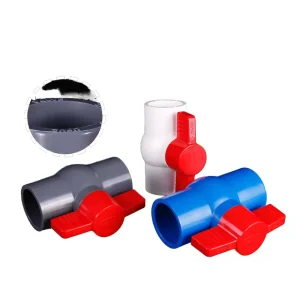 PVC Flanged Socket Ball Valve Manual Single Double Handle Regulating Valve Water Supply Fittings 50-110mm PTFE Sealing