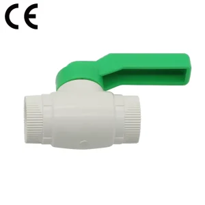 PVC Valve Plastic Butterfly Union Floating Lock Balls Mini 2 Inch Cryogen Spring Return Ball