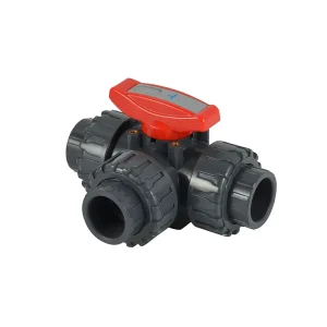 PVC and UPVC Plastic 3-Way Ball Valve with T-Type Thread Socket for Water Flow Control OEM Customizable