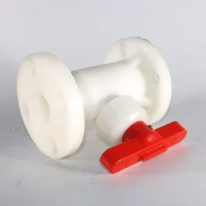 PVDF Fixed Flange Ball Valve OEM Manufacturer Manual Corrosion Resistant PTFE Sealing Water Treatment Chemical Valve