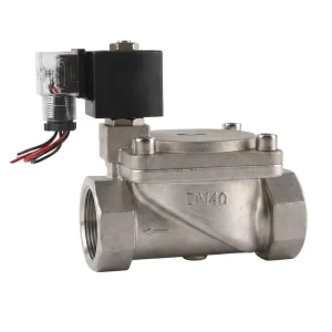 Pilot Operated 304 Stainless Steel Shutoff Solenoid Valve High Pressure Water Valve Normally Closed 24V 220V